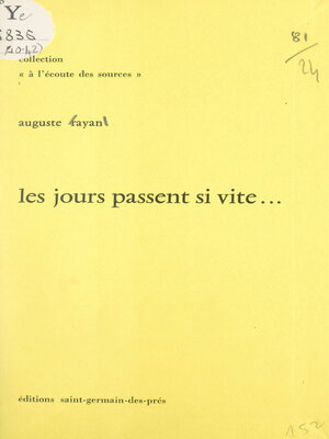 cover image of Les jours passent si vite...